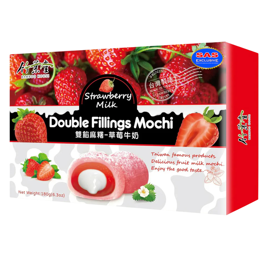 Bamboo House Double Filling Mochi Strawberry Milk