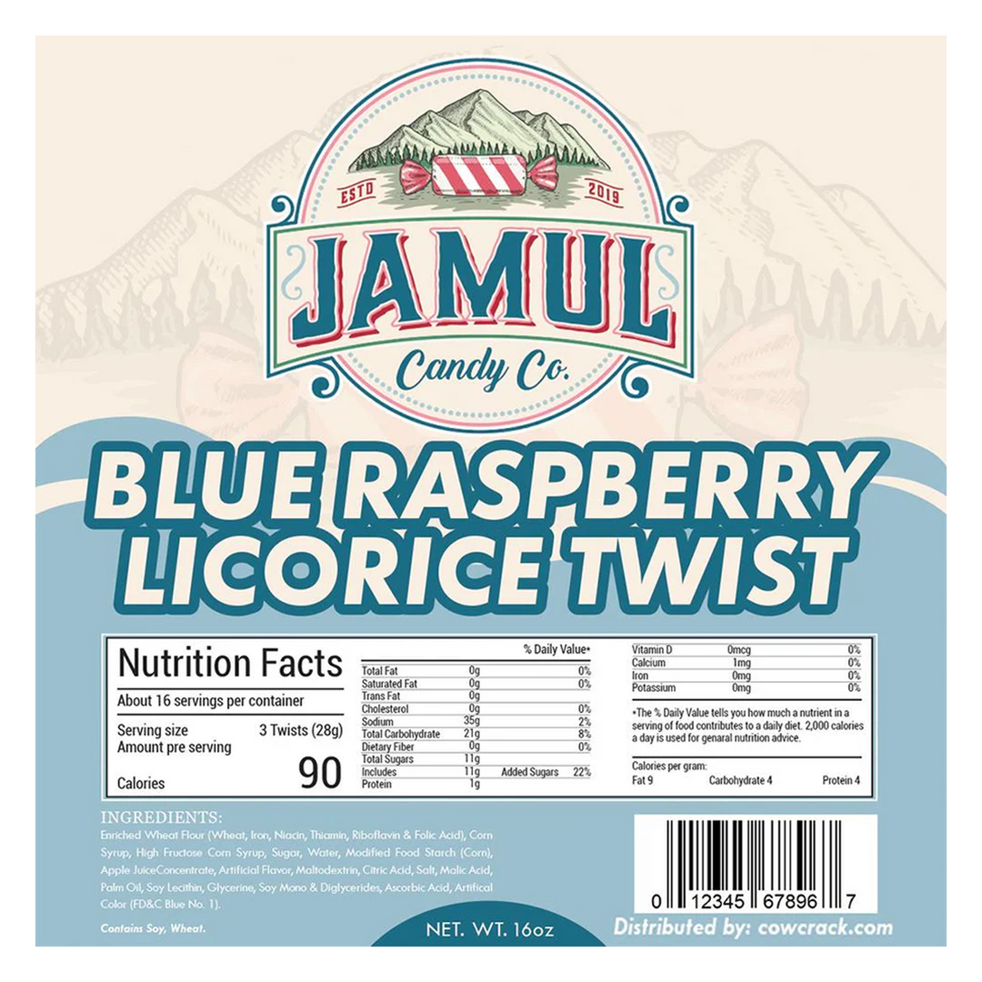 Jamul Candy Co. Blue Raspberry Licorice