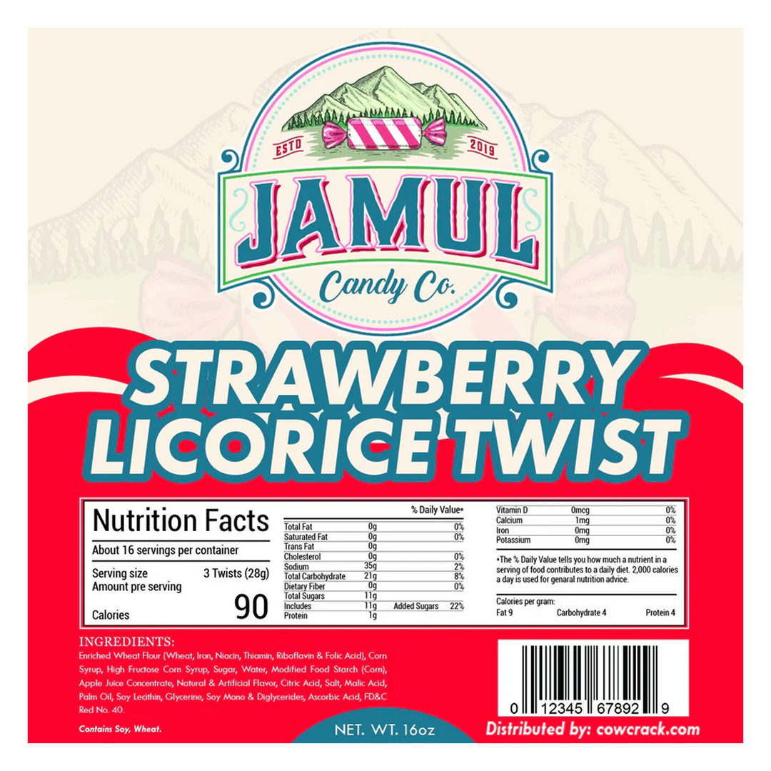 Jamul Candy Co. Strawberry Licorice