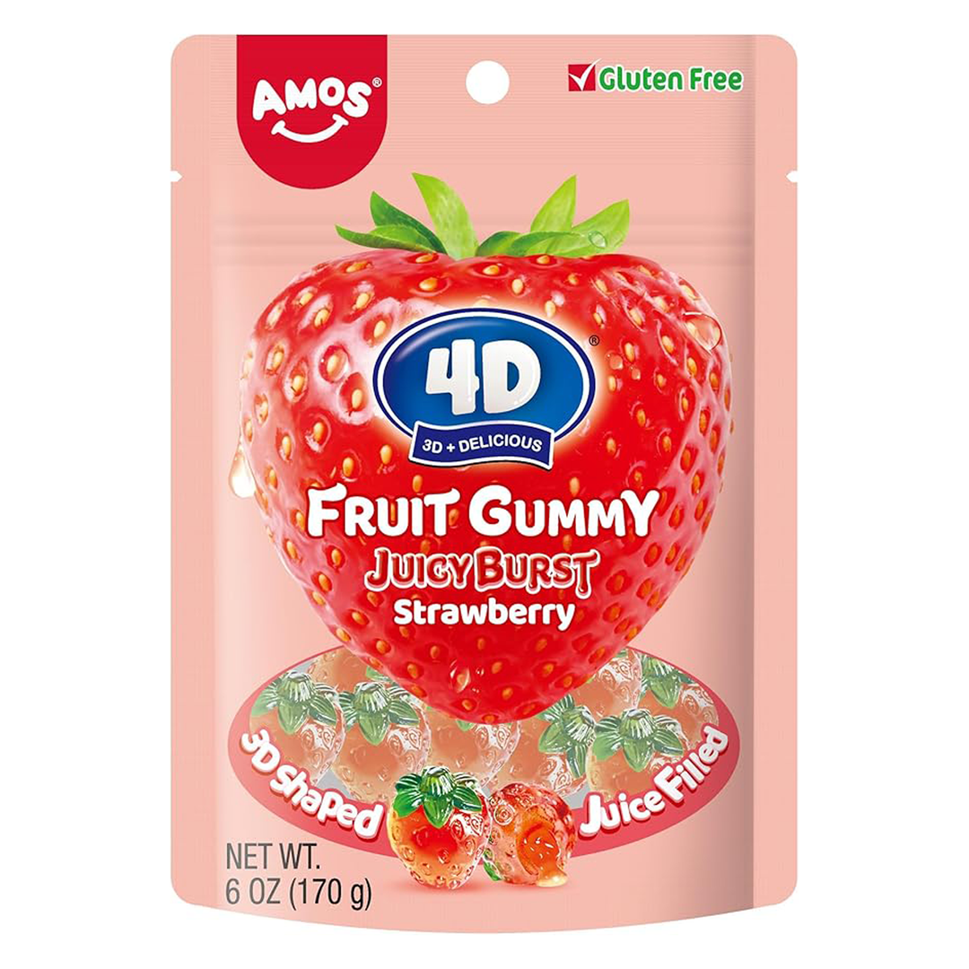 Amos 4D Strawberry Burst Gummy